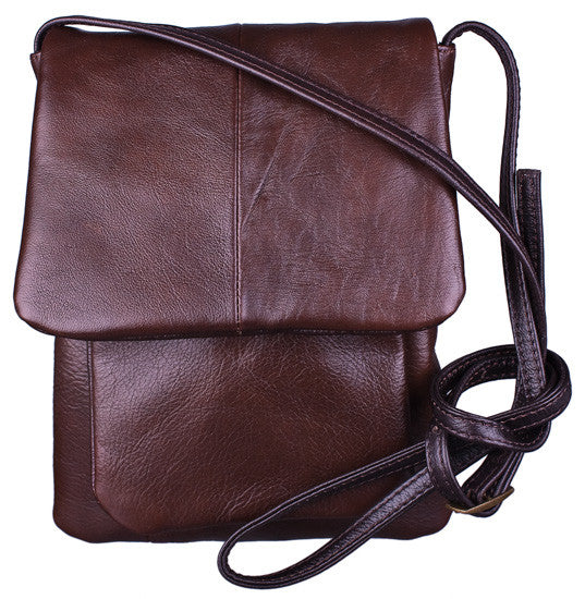 Bridle Small Soft Leather Crossbody Bag, Black