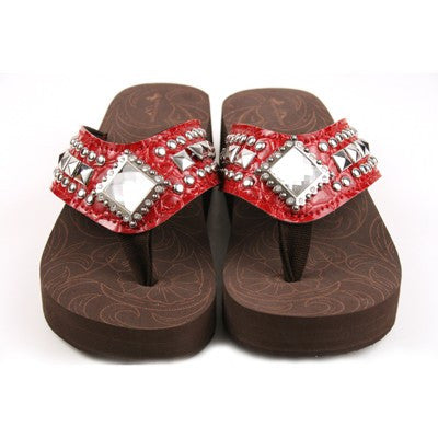 Western Bling Flip Flops in Pink by Montana West Canyon Creek